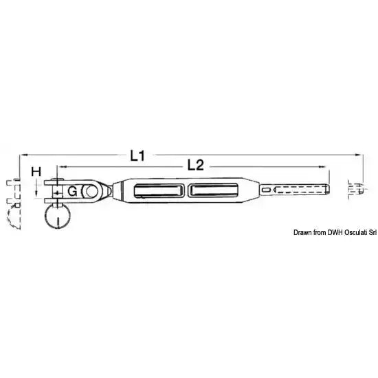 Nautica 0718502 Osculati 07.185.02 SKU 07 185 02 EAN 8033137078880 Tenditore sartiame term.a pressare 5/16" cavo 4 mm 1 PZ
