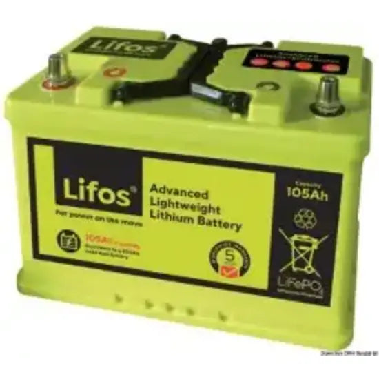 Nautica 1247002 Osculati 12.470.02 SKU 12 470 02 Batterie al litio Lifos 12,8 V 105 Ah 7 PZ