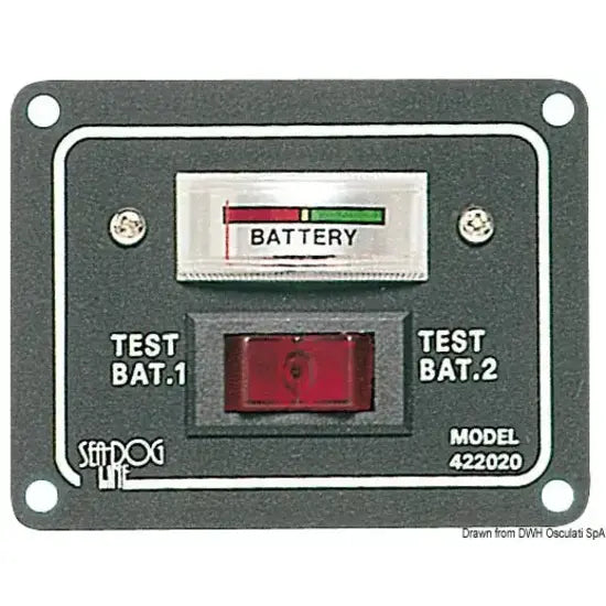 Nautica 1410002 Osculati 14.100.02 SKU 14 100 02 EAN 8033137001253 Pannellino tester per 2 batterie 1 PZ