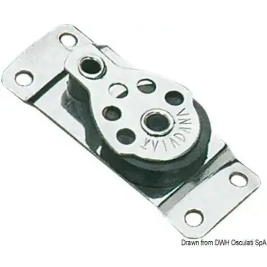 Nautica 5551675 Osculati 55.516.75 SKU 55 516 75 EAN 8033137165511 Bozzello inox 1 puleggia piatto 25x6 1 PZ