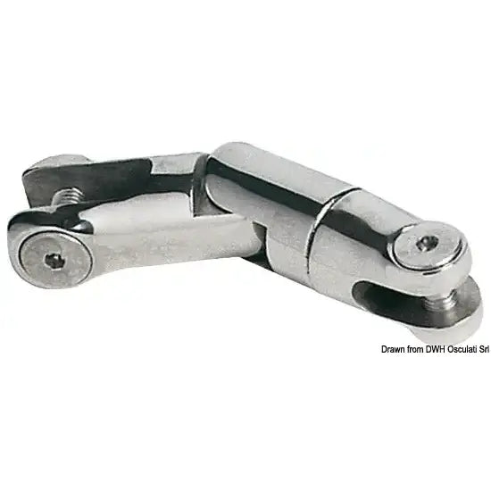 Nautica 0174210 Osculati 01.742.10 SKU 01 742 10 EAN 8033137067495 Attacco girevole inox 2 snodi 9/10 mm 1 PZ