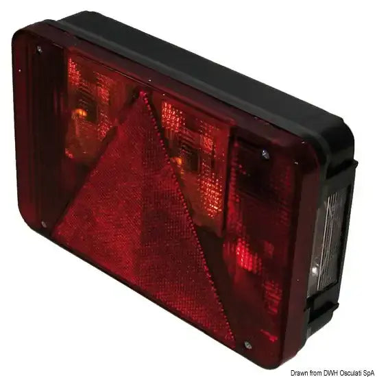 Nautica 0202111 Osculati 02.021.11 SKU 02 021 11 EAN 8033137068096 Fanale posteriore SX 5 funzioni 4 lampadine 1 PZ