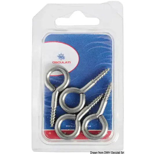 Nautica 0903300 Osculati 09.033.00 SKU 09 033 00 EAN 8033137052279 Occhioli inox vite 17 x 35 mm (blister 12 pz) 1 PZ