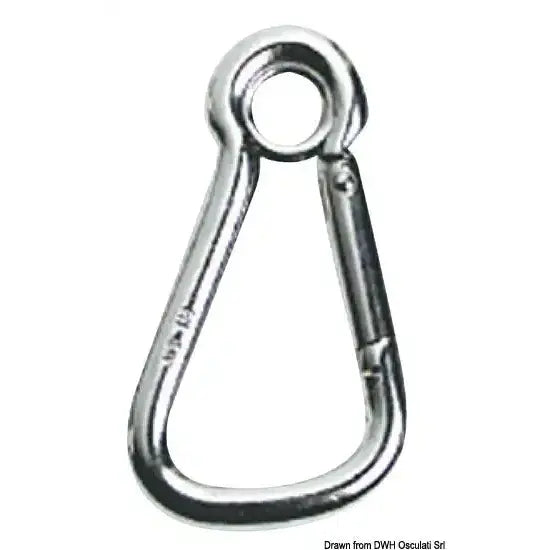 Nautica 0917812 Osculati 09.178.12 SKU 09 178 12 EAN 8033137080944 Moschettone inox grande con occhio 23 mm 2 PZ