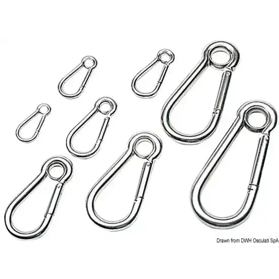 Nautica 0918616 Osculati 09.186.16 SKU 09 186 16 EAN 8033137081101 Moschettone inox occhio mm 13 1 PZ