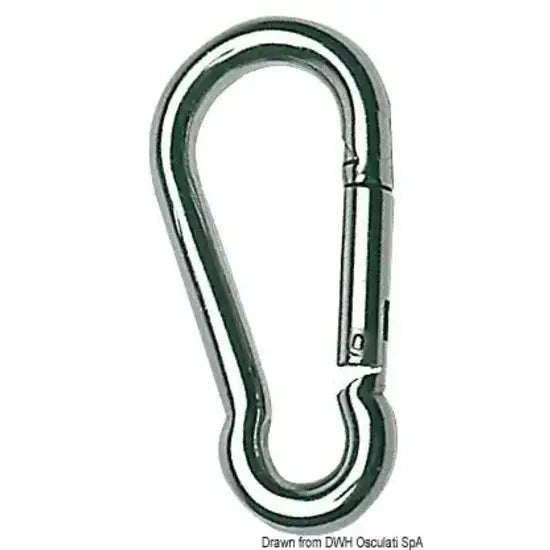 Nautica 0918707 Osculati 09.187.07 SKU 09 187 07 EAN 8033137081156 Moschettone inox 7 mm 1 CF 10 PZ