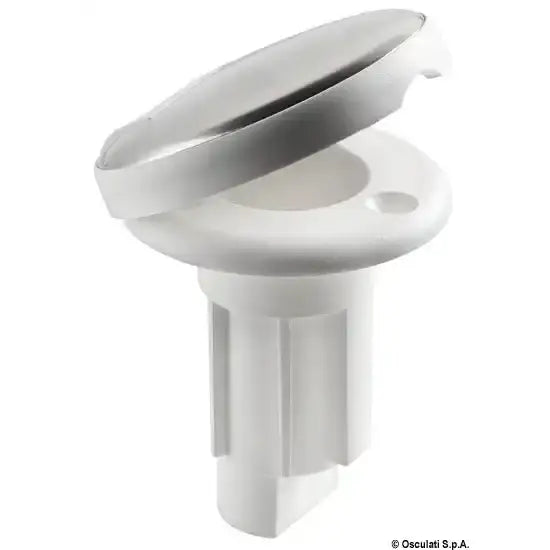 Nautica 1100021 Osculati 11.000.21 SKU 11 000 21 EAN 8033137082511 Basetta bianca incasso cappuccio inox 2 contatti 1 PZ