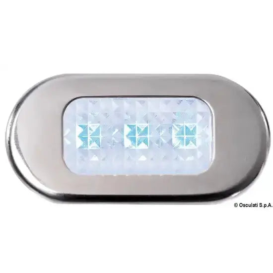 Nautica 1318103 Osculati 13.181.03 SKU 13 181 03 EAN 8033137083280 Luce cortesia inox 3 LED blu 2 PZ