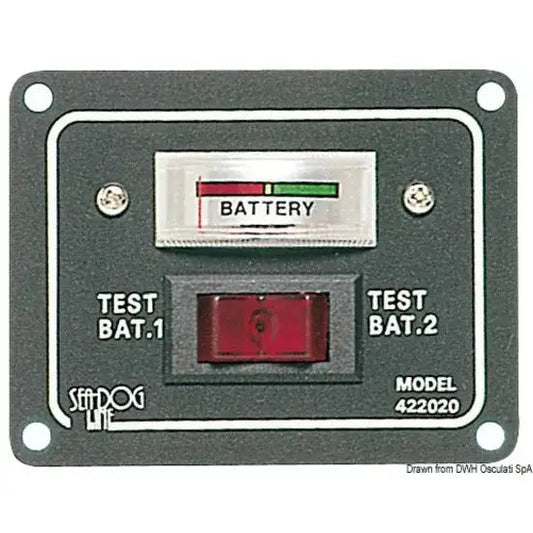 Nautica 1410002 Osculati 14.100.02 SKU 14 100 02 EAN 8033137001253 Pannellino tester per 2 batterie 1 PZ