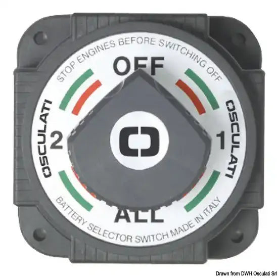 Nautica 1490500 Osculati 14.905.00 SKU 14 905 00 EAN 8033137013263 Staccabatteria deviatore ad alta capacità 1 PZ