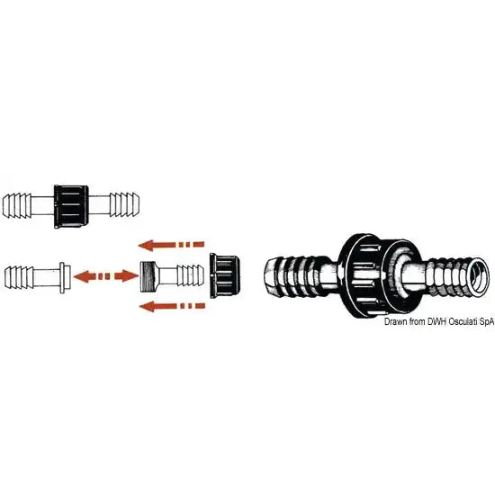 Nautica 1720520 Osculati 17.205.20 SKU 17 205 20 Raccordi diritto nylon mm 20 1 PZ