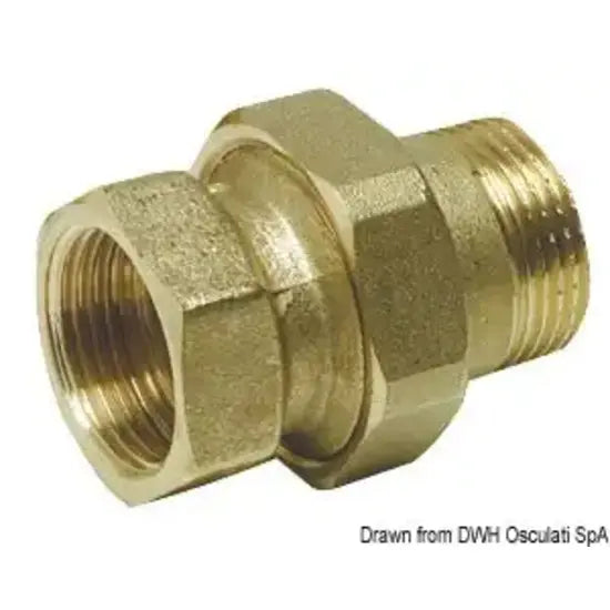 Nautica 1727300 Osculati 17.273.00 SKU 17 273 00 EAN 8033137100376 Raccordo 3 pezzi diritto 3/8" 2 PZ