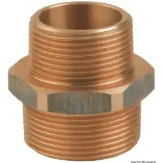 Nautica 1756402 Osculati 17.564.02 SKU 17 564 02 Niples doppio ridotto in bronzo M-M 1/2" x 3/8" 1 PZ