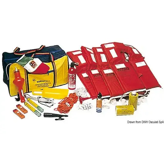 Nautica 2241240 Osculati 22.412.40 SKU 22 412 40 EAN 8033137111952 Kit marsupio 4 persone entro 6 miglia, senza razzi 1 PZ