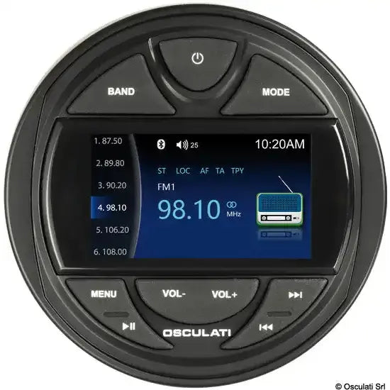 Nautica 2953002 Osculati 29.530.02 SKU 29 530 02 EAN 8033137189579 Radio da cruscotto - FM/DAB/ROS 1 PZ