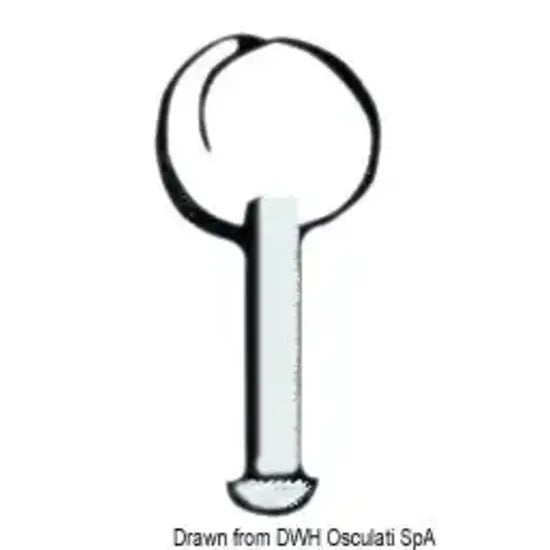 Nautica 3710622 Osculati 37.106.22 SKU 37 106 22 EAN 8033137125140 Perno inox 7x15 senza anello 1 PZ