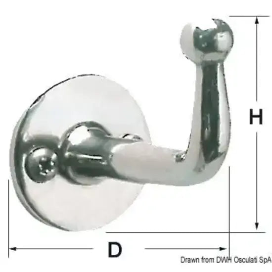 Nautica 3831380 Osculati 38.313.80 SKU 38 313 80 EAN 8033137128585 Gancetto inox 66x36 mm 1 PZ