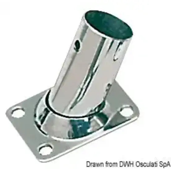 Nautica 4113222 Osculati 41.132.22 SKU 41 132 22 EAN 8033137133640 Basetta rettangolare inox 60° 22 mm 4 PZ
