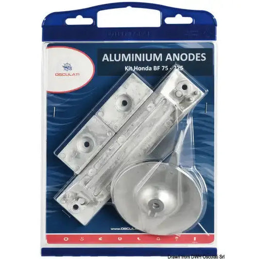 Nautica 4329160 Osculati 43.291.60 SKU 43 291 60 EAN 8033137060823 Kit anodi fuoribordo zinco Honda 75/225 Hp 1 PZ