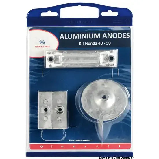Nautica 4329165 Osculati 43.291.65 SKU 43 291 65 EAN 8033137060816 Kit anodi fuoribordo zinco Honda 40/50 Hp 1 PZ