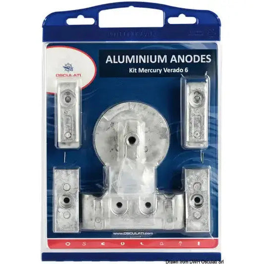 Nautica 4335600 Osculati 43.356.00 SKU 43 356 00 EAN 8033137060731 Kit anodi 8 pz Verado 6 zinco 1 PZ