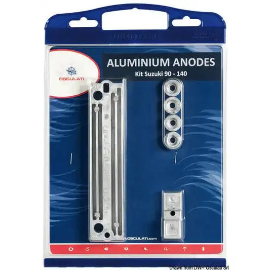 Nautica 4337101 Osculati 43.371.01 SKU 43 371 01 EAN 8033137060946 Kit anodi Suzuki 90/140 HP alluminio 1 PZ
