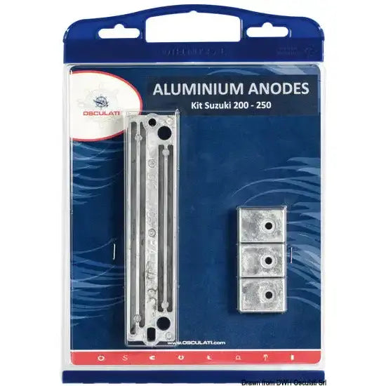 Nautica 4337200 Osculati 43.372.00 SKU 43 372 00 EAN 8033137060908 Kit anodi Suzuki 150/250 HP zinco 1 PZ