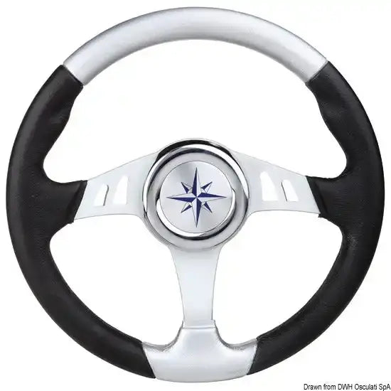 Nautica 4515841 Osculati 45.158.41 SKU 45 158 41 EAN 8033137144097 Volante Skipper nero/argento mm 350 1 PZ
