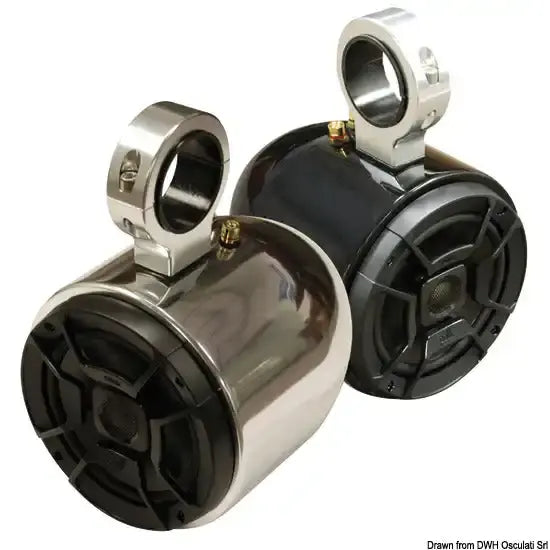 Nautica 4841701 Osculati 48.417.01 SKU 48 417 01 EAN 8033137149764 Casse stereo per Wake tower alluminio anodizzato 1 PZ