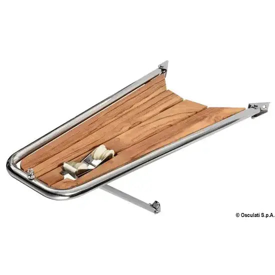 Nautica 4847108 Osculati 48.471.08 SKU 48 471 08 EAN 8033137150562 Delfiniera inox/teak con musone Ø tubo mm 32 1 PZ