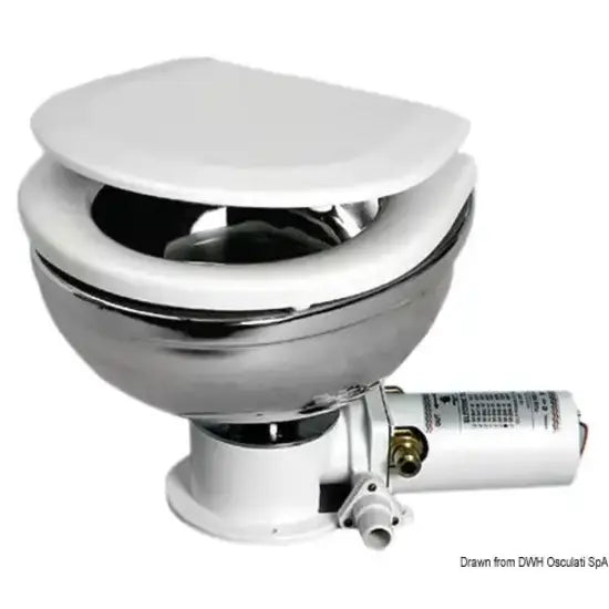 Nautica 5021112 Osculati 50.211.12 SKU 50 211 12 EAN 8033137153310 WC elettrico 12 V tazza inox 1 PZ