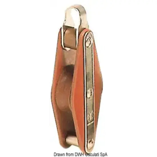 Nautica 5500503 Osculati 55.005.03 SKU 55 005 03 EAN 8033137162640 Bozzello Hye tufnol 1 puleggia EBH 14x50 9 PZ