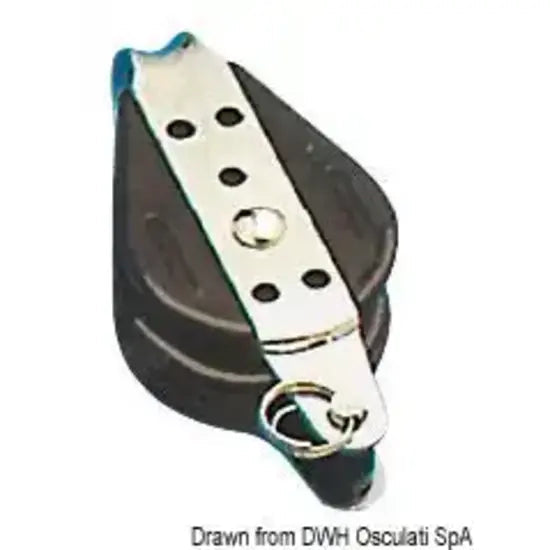 Nautica 5502810 Osculati 55.028.10 SKU 55 028 10 EAN 8033137163074 Bozzello sfere 1 puleggia fisso arricavo 10x38 1 PZ
