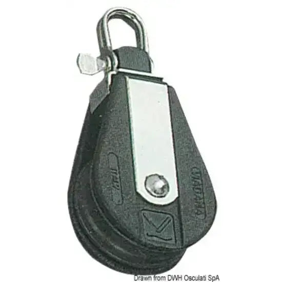 Nautica 5509900 Osculati 55.099.00 SKU 55 099 00 EAN 8033137164620 Bozzello Plastinox 1 puleggia 4x34 1 PZ