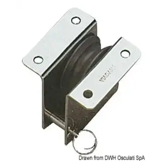 Nautica 5524005 Osculati 55.240.05 SKU 55 240 05 EAN 8033137165030 Bozzello inox incasso 1 puleggia 34x5 1 PZ