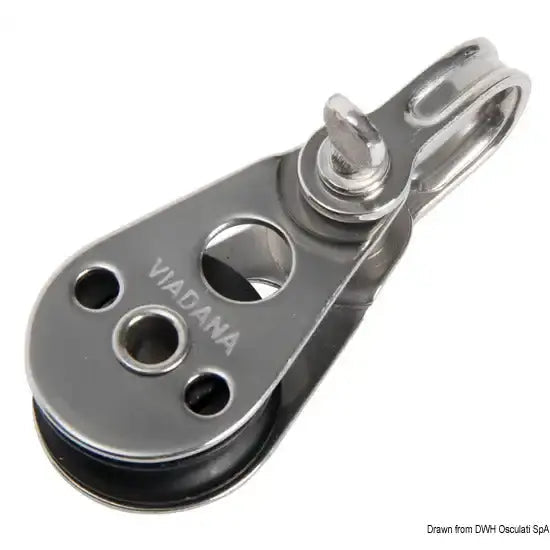 Nautica 5551173 Osculati 55.511.73 SKU 55 511 73 EAN 8033137165450 Bozzello inox 1 puleggia 25x2,5 1 PZ