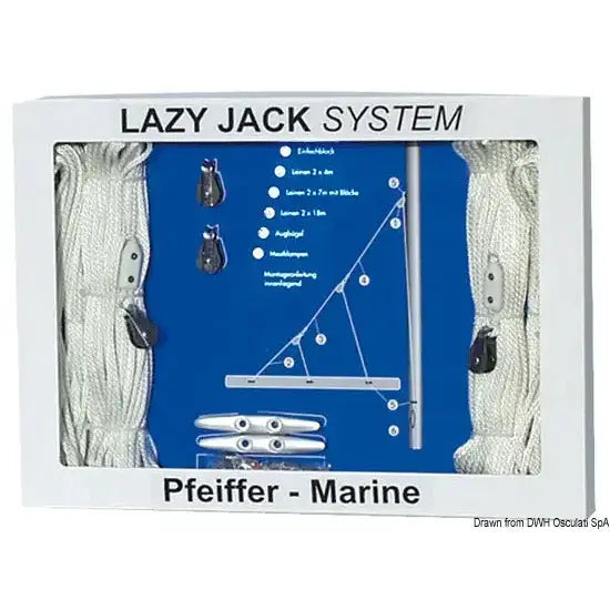 Nautica 6776300 Osculati 67.763.00 SKU 67 763 00 EAN 8033137170805 Kit Lazy Jack Pfeiffer fino a 40' 1 PZ