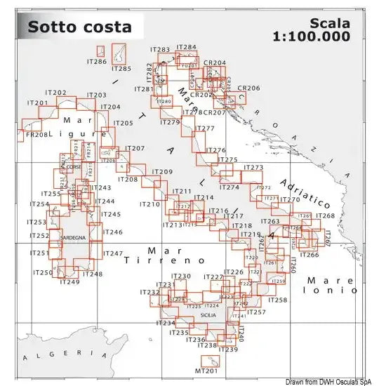 Nautica 7010106 Osculati 70.101.06 SKU 70 101 06 EAN 8033137172236 Carta Navimap IT207-IT208 1 PZ