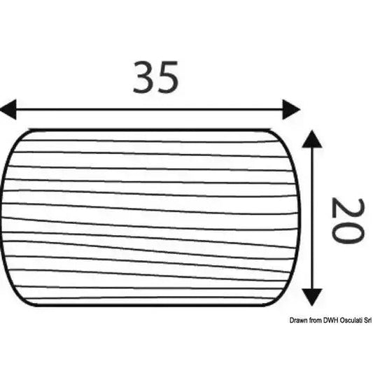 Nautica 7103400 Osculati 71.034.00 SKU 71 034 00 Profilo teak corr./batt. 35x20 4 PZ